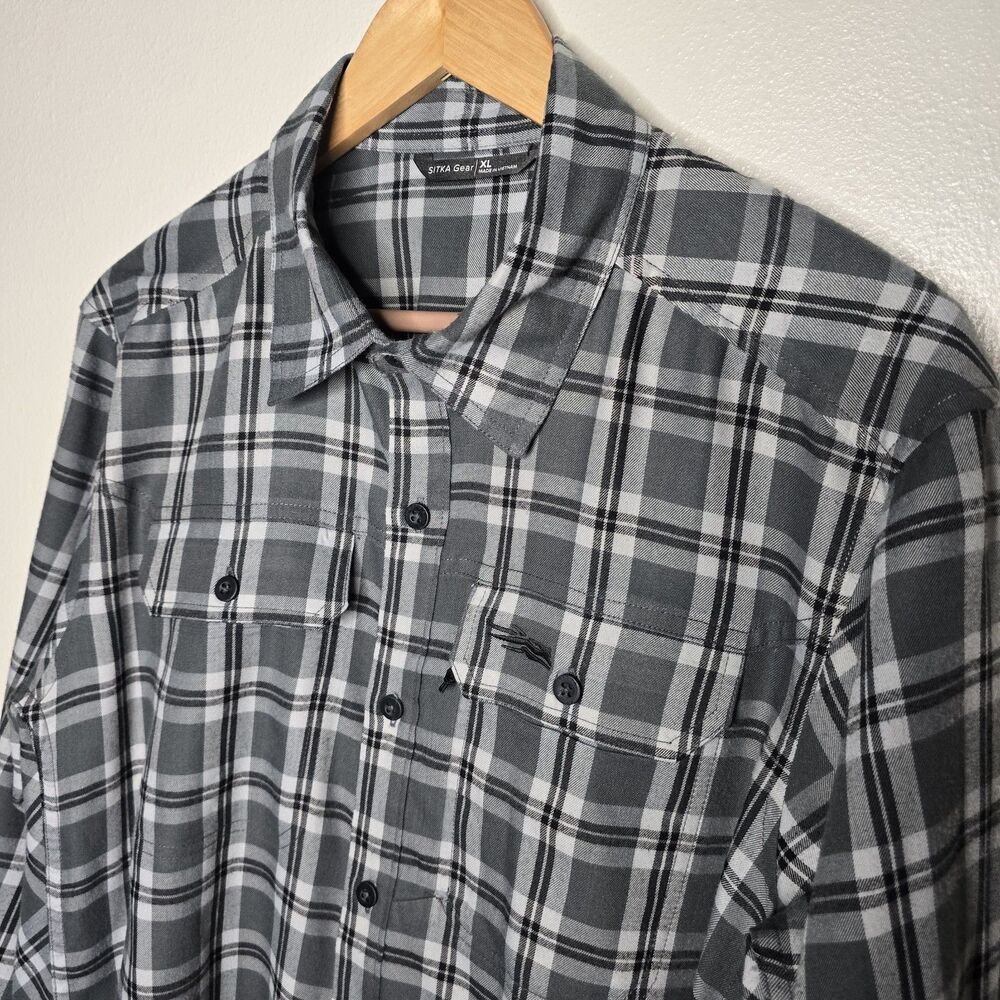 Sitka Gear Mens XL Long Sleeve Plaid Button Up Shirt